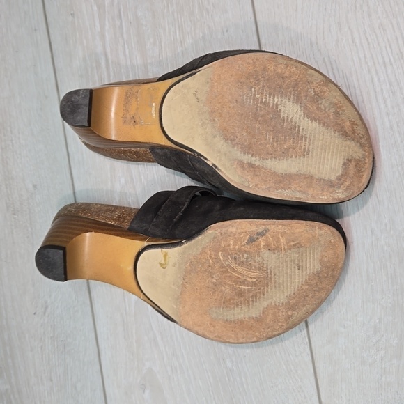 Papillio By Birkenstock Women Suede Heels Mary Jane Clog sz 38/7 - Picture 10 of 12